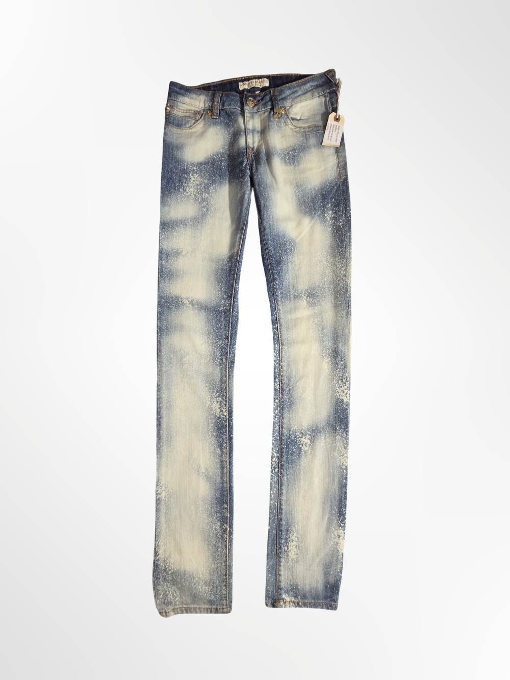*NWT 2011 RARE* Saint Marc Denim Culture Shadow Bleach Skinny Jeans Y2K